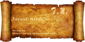 Tercsi Milán névjegykártya