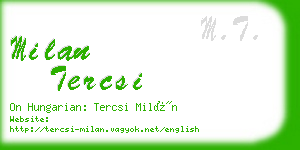 milan tercsi business card